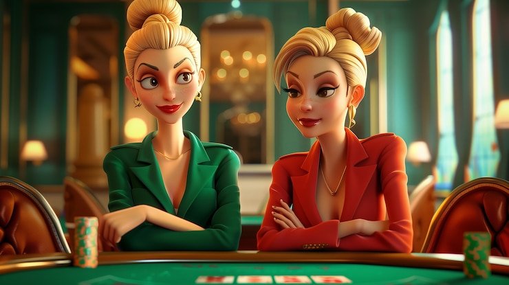 Dealer live menjalankan putaran Andar Bahar dengan kartu di studio warunghoki88